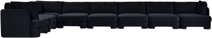 Hammond - Velvet Performance Fabric Upholstered 8 Piece L-Shaped Sectional