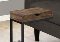 Accent Table, C - Shaped, Modern - Brown