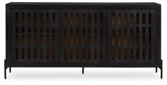 Vallisburg - Accent Cabinet - Black / Natural