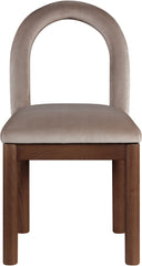 Conrad - Velvet Dining Chair With Brown Legs
