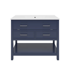 Bathroom Vanity With Ceramic Sink, Tip Out Tray & 2 Full Extension Drawers