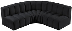 Arc - Velvet 4 Piece Corner Modular Sofa