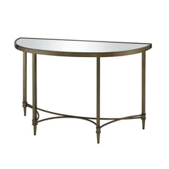 Aditya - Console Table With Mirror - Mirrored & Antique Brass