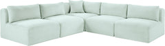 Shaggy - 5 Piece Modular Corner Armless Sectional