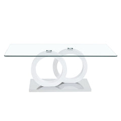 Contemporary Style Glass Top Coffee Table