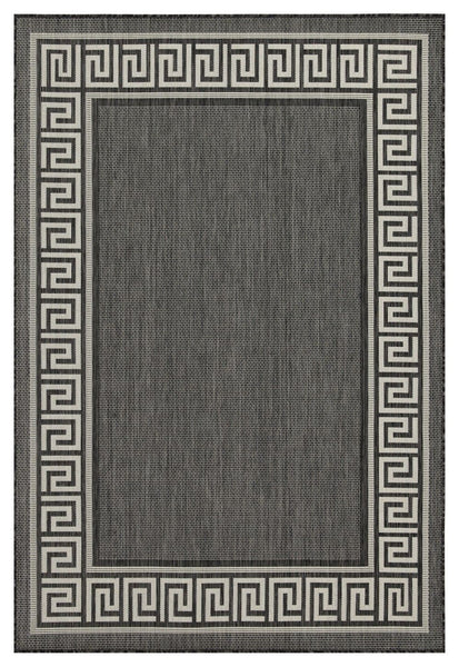 Sunshine - 5'3" X 7'3" Polypropylene Indoor, Outdoor Area Rug - Anthracite