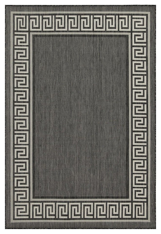 Sunshine - 5'3" X 7'3" Polypropylene Indoor, Outdoor Area Rug - Anthracite