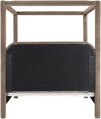 Salina - Velvet Upholstered Bed - Taupe