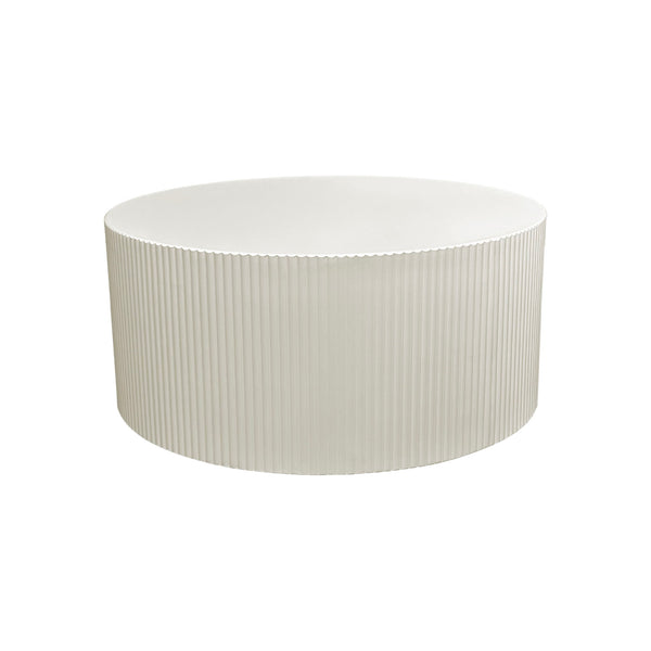 Modern Wave Stripe Round Coffee Table With Spacious Top