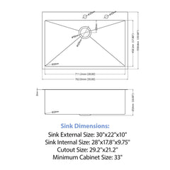 Drop In Kitchen Sink With Pull Down Faucet And Soap Dispenser