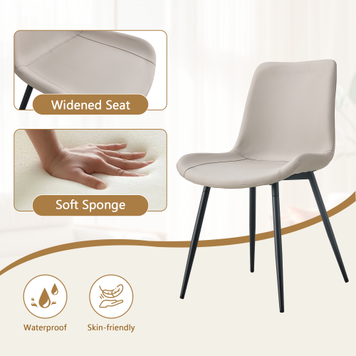 Comedor Redondo Minimalista 6 Puestos - Blanco y Sintético Gris 48 - 015