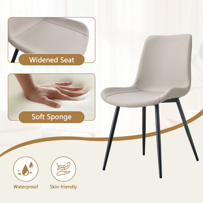 Comedor Redondo Minimalista 6 Puestos - Blanco y Sintético Gris 48 - 015