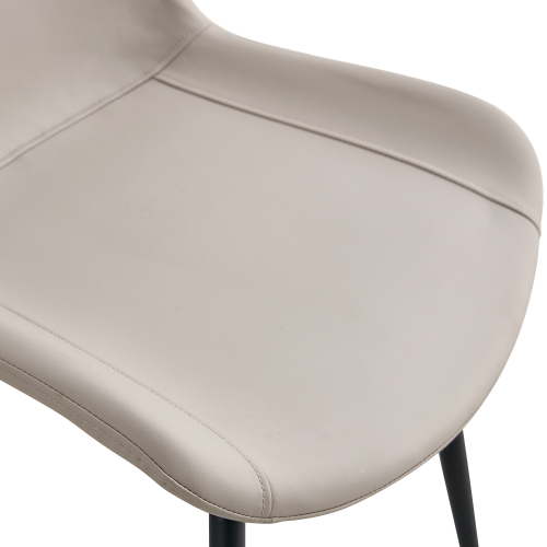 Comedor Redondo Minimalista 6 Puestos - Blanco y Sintético Gris 48 - 015