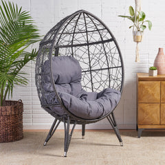 Cosmos - Round Hammered Iron Teardrop Chair