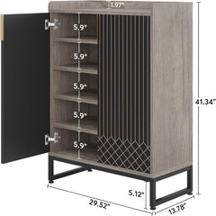 5 Tiers Shoe Storage Organizer With Doors