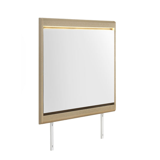 Gigi - Mirror With LED Lights, Large Scale Design For Dressers - Gold