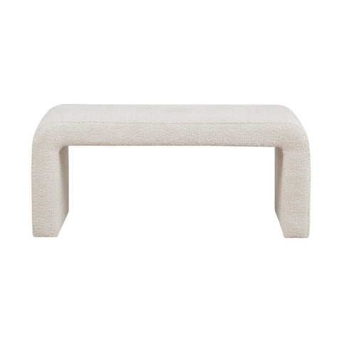 Modern Contemporary Boucle Waterfall Bench