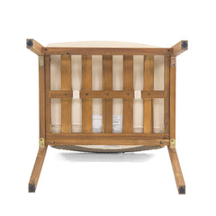 Outdoor Acacia Wood Dining Armchair With Cushion (Set of 2)