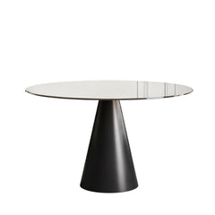Round Dining Table, For 2 - 4 People - Black / Brown