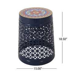 Cranbrook - Side Table With Tile Mosaic Top