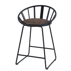 Zudora - Counter Height Chair (Set of 2) - Synthetic Leather & Black