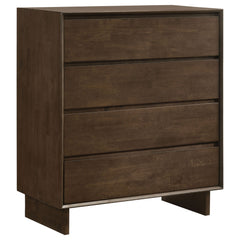 Hemlock - 4 Drawer Chest Of Drawers - Dark Brown