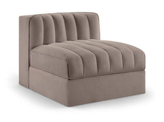 Rummi - Velvet Performance Fabric Upholstered Modular Armless Chair