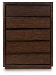 Dilenno - Five Drawer Chest - Dark Brown