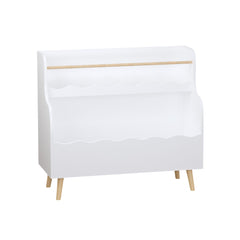 Kids Bookcase, Children Book Organizer Toy Storage Cabinet - White