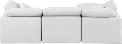 Indulge - Faux Leather 4 Piece Modular Sectional With Chaise