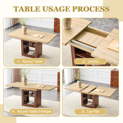 Comedor Extensible 6 Puestos - Madera y Sintético Gris 48 - 017
