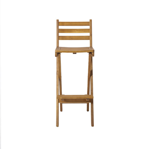 Outdoor Acacia Wood Folding Patio Barstool