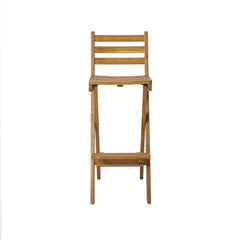 Outdoor Acacia Wood Folding Patio Barstool