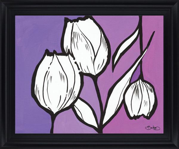 Lavender Trio - 28" x 34" Framed Wall Art