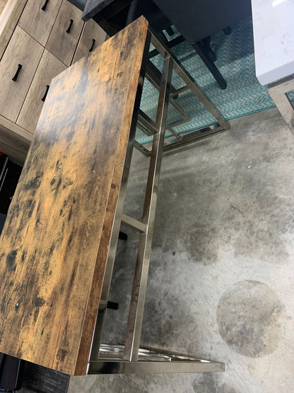 Mesa madera y aluminio