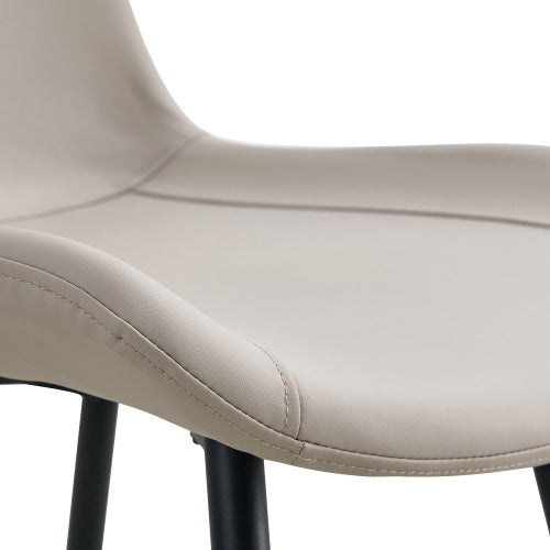 Comedor Ovalado de Vidrio Templado 6 Puestos - Metal y Sintético Gris 48 - 018