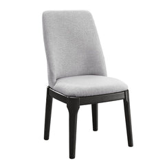Madan - Side Chair (Set of 2) - Light Gray Linen & Gray Oak