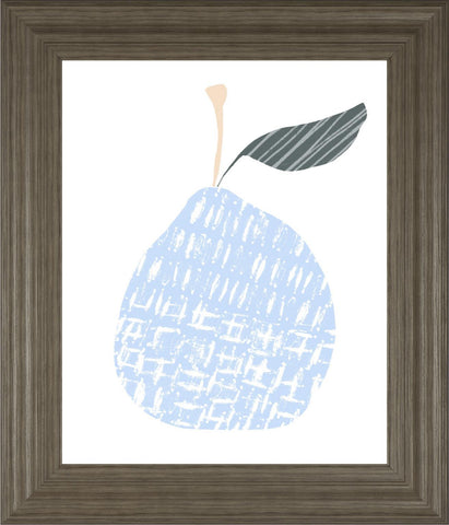 22x26 Cut Paper Fruit IV By June Erica Vess - Light Blue