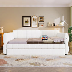 Upholstered Platform Bed With USB Charging