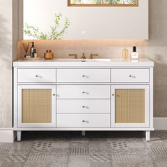 Modern Bathroom Vanity With Sink, Soft Close Drawers