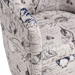 Boardwalk - Swivel Accent Chair Polyester Fabric - Gray