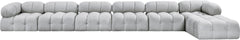 Ames - 7 Piece Boucle Fabric Modular L-Shaped Sectional