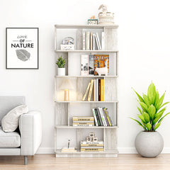Modern 5 Tier Open Storage Bookcase