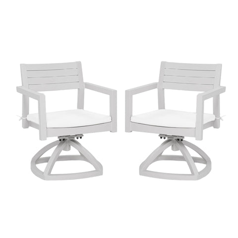 Outdoor Patio Swivel Rocker With Outdoor Grade Sunbrella Fabric Cushions (Set of 2) - Grayish