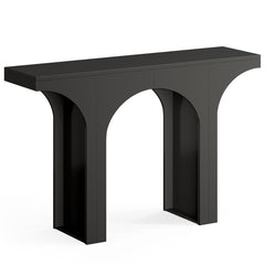 Console Table With Arched Base For Entryway - Black