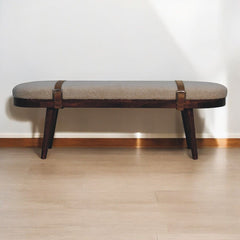 Nordholm Boucle Bench - Walnut
