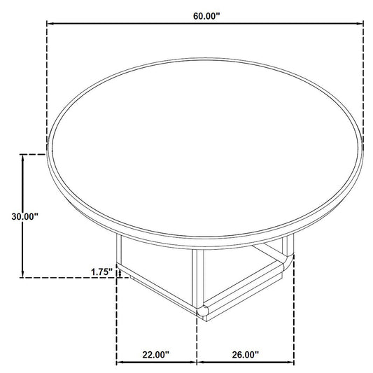 Bangor - Round Dining Table - Black