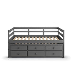 Darcie - Daybed With Trundle & Storage - Gray