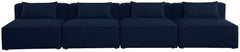 Cube - Linen Modular 4 Seat Armless Sofa
