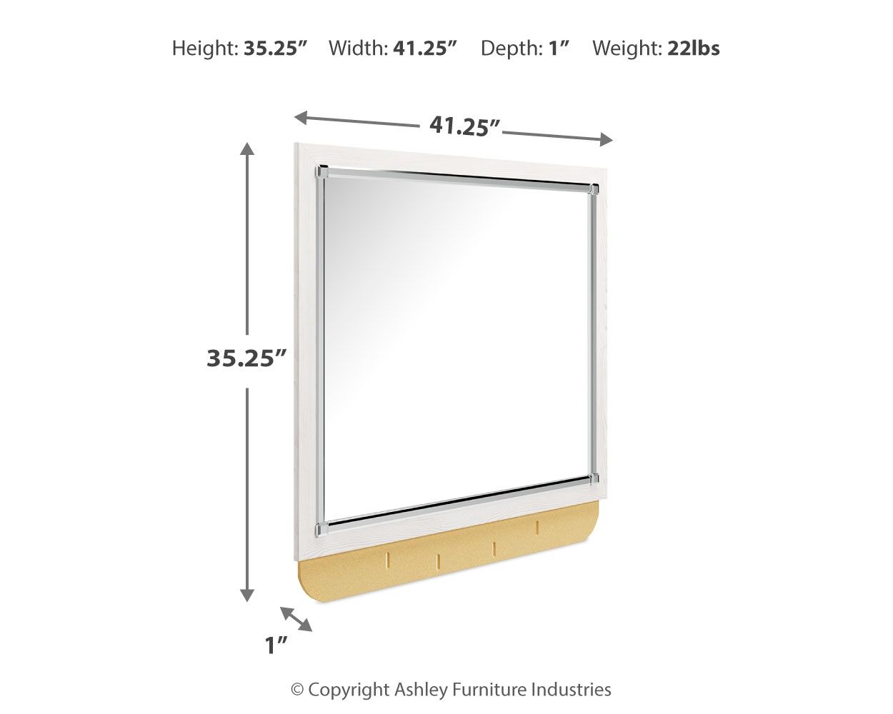 Altyra - Bedroom Mirror - White